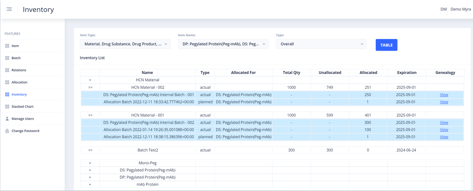 Inventory management screen 3