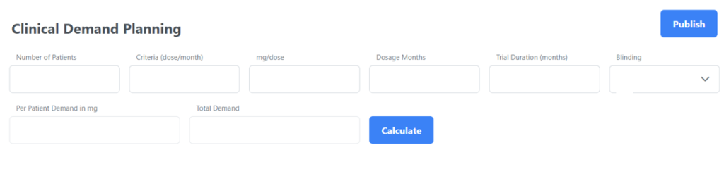 Clinical demand planning inputs